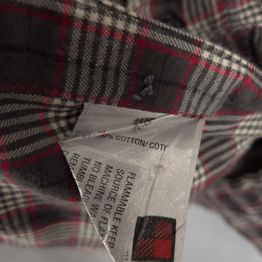 Woolrich Flannel Shirt Mens M Gray Red Plaid Long Sleeve Button Down Outdoor - Picture 9 of 9